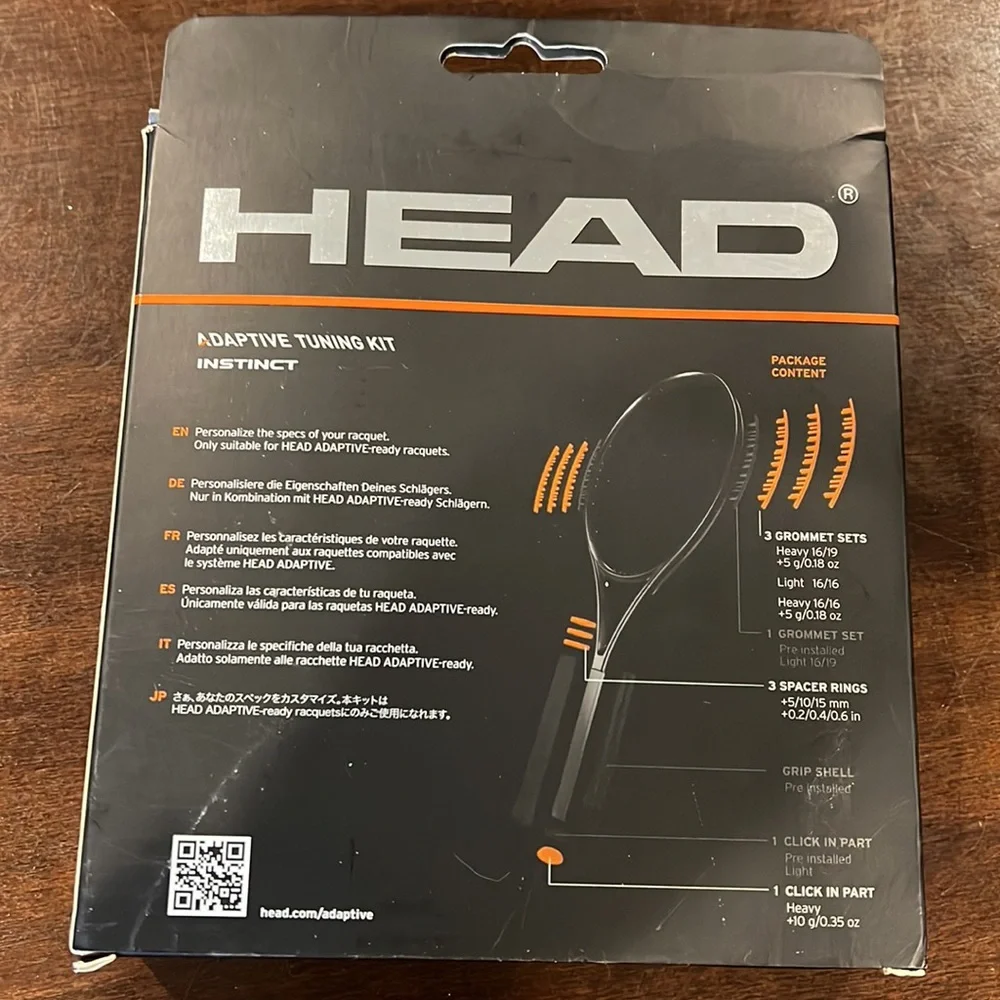 Head Tennis. Adaptive Tuning Kit. INSTINCT. Federer Nadal Djokovic